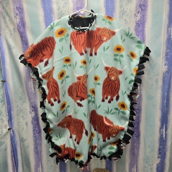 Highland cow baby toddler carseat poncho - Picture 2 of 4